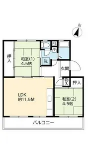 UR光明台【0270502号室】の間取り