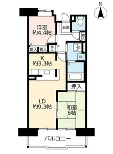 UR西宮マリナパークシティ丘のある街【0070203号室】の間取り