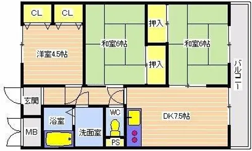 アメニティゆう【302号室】の間取り