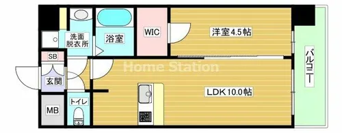 大阪府大阪市福島区海老江7丁目【マンション】の間取り