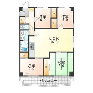 フェニックス堀川【9階】の間取り