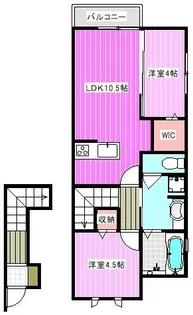 ミランジュエル【2階】の間取り