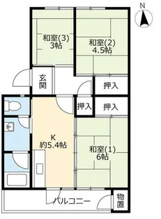 UR花山東【0240701号室】の間取り