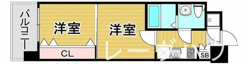 福岡県福岡市中央区長浜2丁目【マンション】の間取り