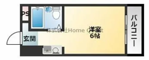 ハイツ八戸ノ里【106号室】の間取り