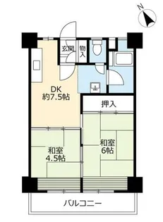 UR東門司一丁目【0001105号室】の間取り