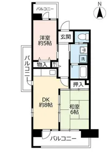 URシャレール東豊中【0180604号室】の間取り