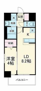 Metrosa京町堀【4階】の間取り