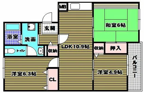 メゾン・トリヴァンベール【2階】の間取り