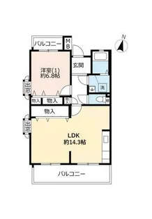 URアルビス五月ヶ丘【1230208号室】の間取り