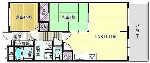 メゾン藤井寺【3階】の間取り