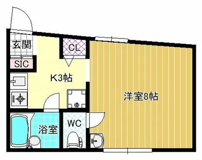 シャトレーM【210号室】の間取り