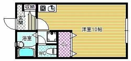 プレジール北岡【1階】の間取り
