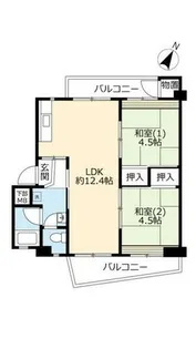 UR逆瀬川【0190403号室】の間取り