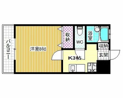 サンハイツ開【1階】の間取り