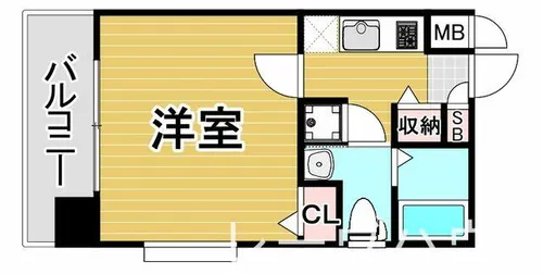 福岡県福岡市博多区博多駅南3丁目【マンション】の間取り