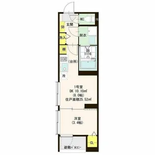 グランシャルム中村【3階】の間取り