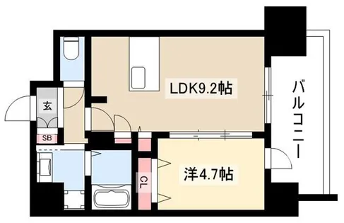 ファステートNAGOYA今池バレンシア【9階】の間取り