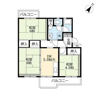UR金鶏【0230404号室】の間取り