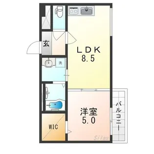 フジパレス駒川中野Ⅵ番館【2階】の間取り