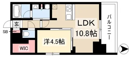 プレサンスロジェ丸の内CENTRAL CASA【7階】の間取り