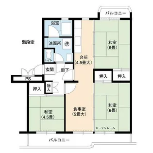 UR瀬古【0050601号室】の間取り