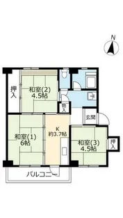 UR有野【B100305号室】の間取り