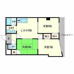 プランドール東豊中Ⅱ【3階】の間取り