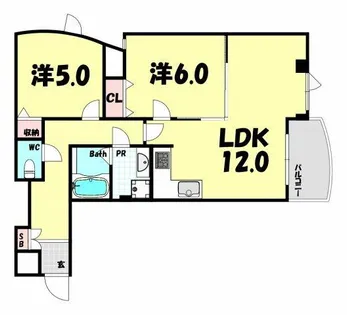 アクト・ワン第3ビル【4B号室】の間取り