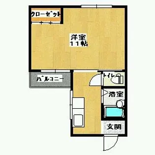 ハイツ朝日橋【306号室】の間取り