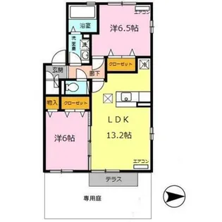 パークヒル平塚【1階】の間取り