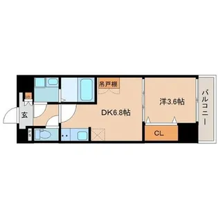 メルベージュ難波サウスⅢ【4階】の間取り