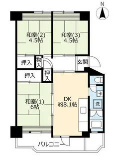 URリバーサイドしろきた【0370509号室】の間取り