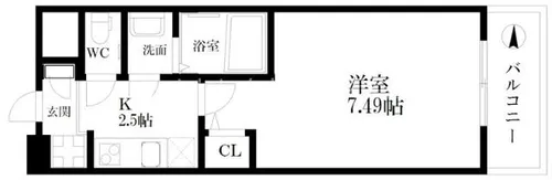 グランパシフィック玉出【3階】の間取り