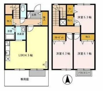 エスポワール【1階】の間取り