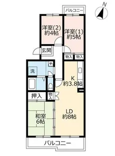 UR馬見南6丁目【0030503号室】の間取り