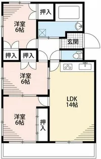 ドミールFUTABA A棟【3階】の間取り