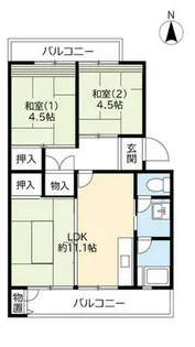 UR釈尊寺第二【0240302号室】の間取り
