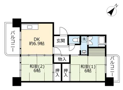 UR泉北鴨谷台3丁【0030516号室】の間取り