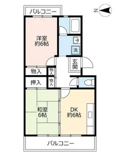 UR加島【0020404号室】の間取り