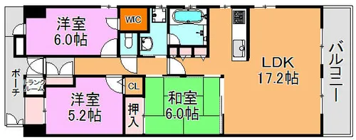 コスモ東大阪ステーションアベニュー【13階】の間取り