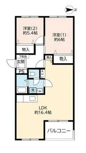 UR芦屋浜【0011924号室】の間取り
