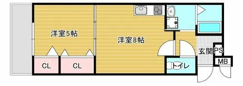 ポプラーレ狭山Ⅱ【3階】の間取り
