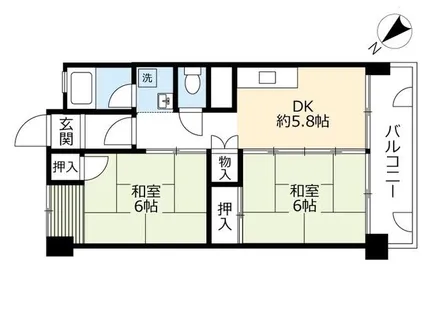 UR尾上【0060103号室】の間取り