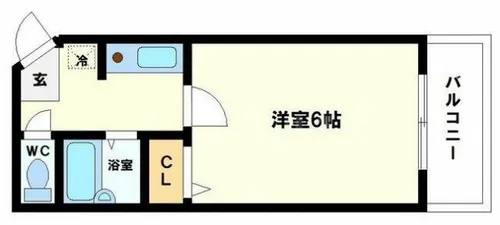 エストゥーディオ・コーモド【304号室】の間取り