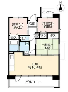 URパークタウン西武庫【0200201号室】の間取り