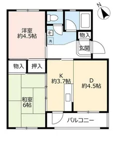 UR平城第二【0400406号室】の間取り
