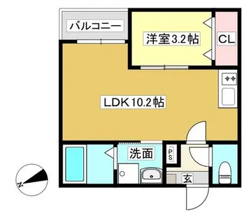 Warren minato Ⅰ【1階】の間取り