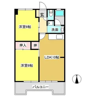 レ・ミレジム【205号室】の間取り