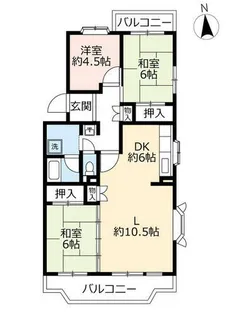 URアーバニア大幸南【0110506号室】の間取り